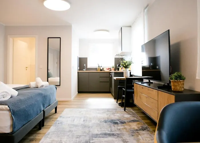 Bonquartier - Luxapt#4 Modernes Mit Self Check-in, Voll Ausgestatteter Kueche, Klimaanlage Und Parkplatz Appartamento Sankt Augustin